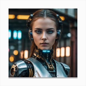 Robot Girl Canvas Print