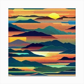 Sunset In The Mountains 17 Canvas Print