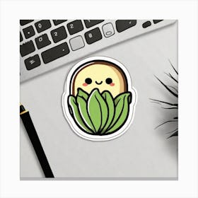 Artichoke Sticker Canvas Print