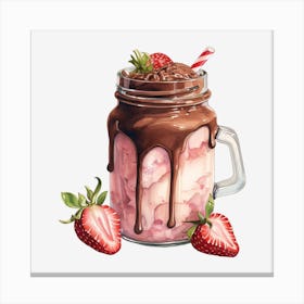 Chocolate Milkshake 1 Canvas Print