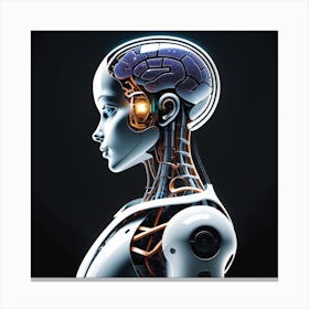 Robot Woman With Brain 1 Canvas Print