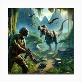 Jurassic Park pubg Canvas Print