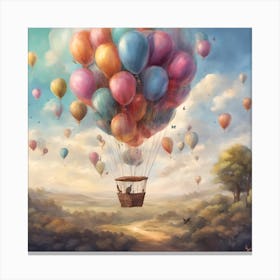 Balloons In The Sky Canvas Print