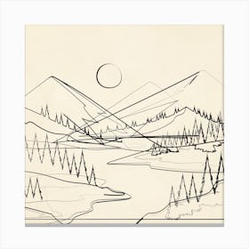 Line Wild Landscape 2 Canvas Print