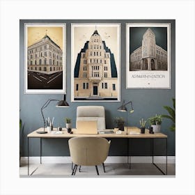 Three Buildings 1 Canvas Print