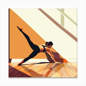 Woman Doing Yoga Canvas Print