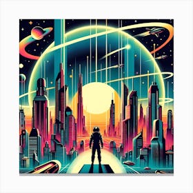 Futuristic City 11 Canvas Print