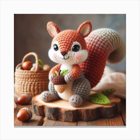 Amigurumi, Squirrel Canvas Print