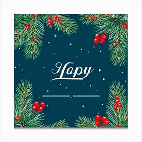 Happy Christmas 1 Canvas Print