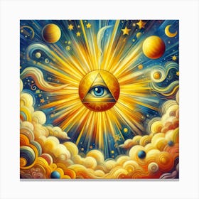 Sun with eye Canvas Print