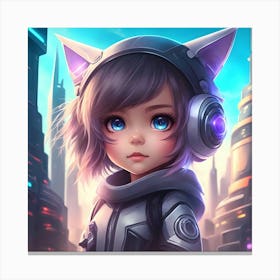 Chibi of the Techno Metropolis Canvas Print