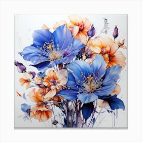 Blue Flowers Canvas Print