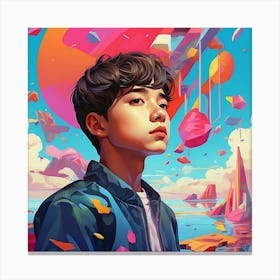 Boy In Space Canvas Print