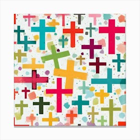 Cross Pattern Canvas Print