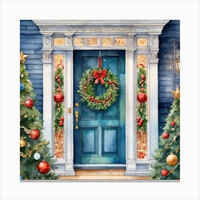 Christmas Door 188 Canvas Print