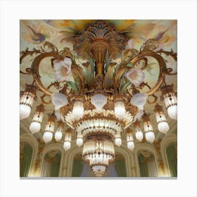 Chandelier In A Room Canvas Print