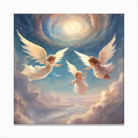 195866 Babies Flying Over Like Winged Angels In Very Beau Xl 1024 V1 0 Canvas Print