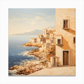Golden Riviera: Palazzo's Impression Canvas Print