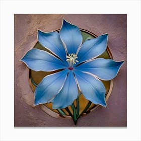 Blue Flower 03 - Watercolor - Botanical Range Canvas Print