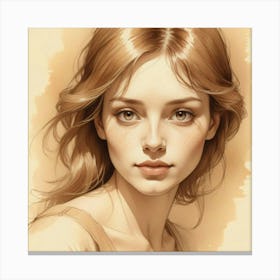 Portrait Of A Girl 17 Canvas Print