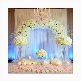 Flux Schnell A Lavish Wedding Decoration Setup With A Elegant Leinwandbild