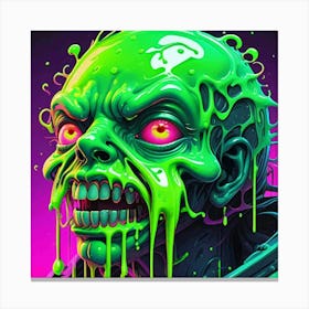 Zombie Head Canvas Print