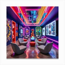 Neon Lounge Canvas Print