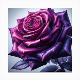 Purple big Rose 1 Canvas Print