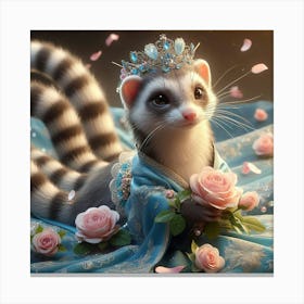 Tiara Ferret Canvas Print