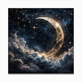 Crescent In The Sky art print 4 Canvas Print