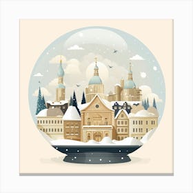 Zurich Switzerland 2 Snowglobe Canvas Print