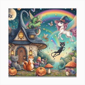 Spooky House Canvas Print