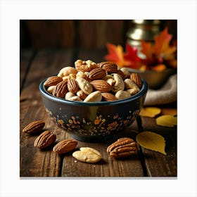 Nuts In A Bowl 1 Canvas Print