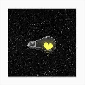 Heart Light Bulb Canvas Print
