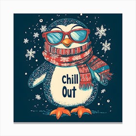 Chill Out Penguin Canvas Print