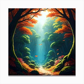 Autumn Trees Nature Canvas Print