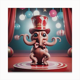 Octopus Ringmaster Canvas Print