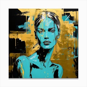 Blue And Gold 1 Canvas Print