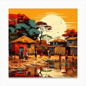 African Village 1 Canvas Print