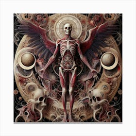 Skeleton With Wings Canvas Print