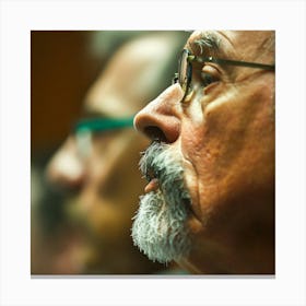 Close Up Of An Older Man Canvas Print