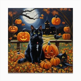 Halloween Cat 1 Canvas Print