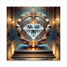 3d Rendering Of A Diamond Canvas Print