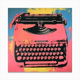 Typewriter Pop Art 4 Canvas Print