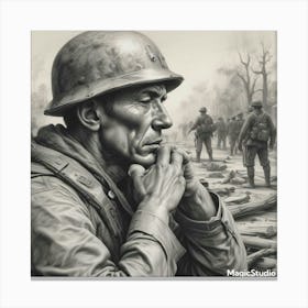 Soldier In Uniform Canvas Print