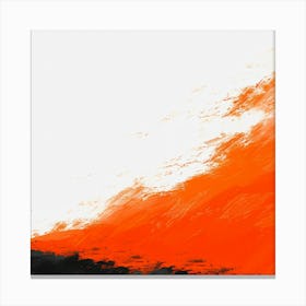 Abstract Orange And Black Painting Canvas Print