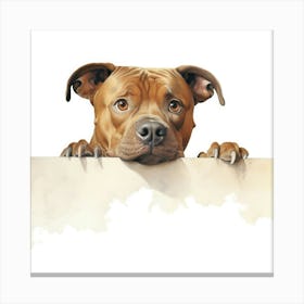 Dog With A Sign 1 Canvas Print