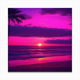 Sunset At The Beach 7 Canvas Print