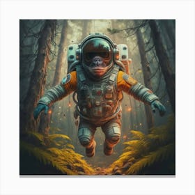 Astronaut In The Forest Canvas Print