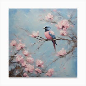 Bird In Blossom Canvas Print